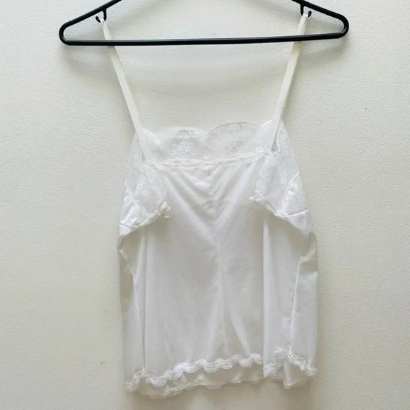Vintage - Cream Ivory Lace Trimmed Camisole Tank Top - Picture 3 of 4